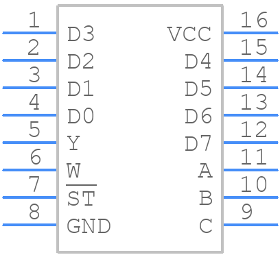 TC74HC251AP - Toshiba - PCB symbol