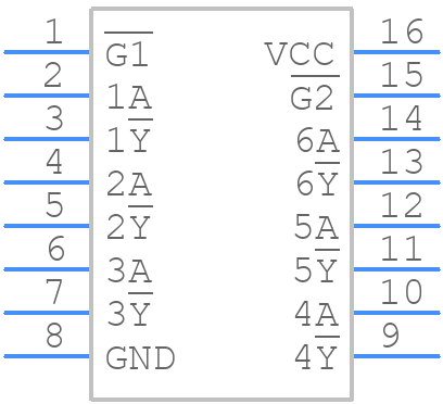 TC74HC366AF - Toshiba - PCB symbol