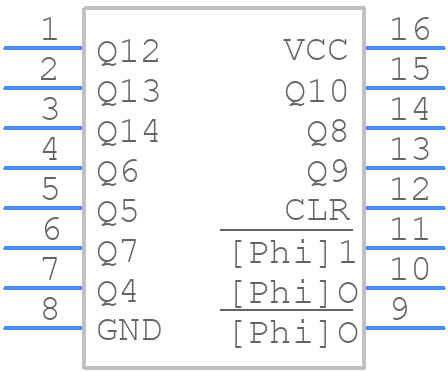 TC74HC4060AP - Toshiba - PCB symbol