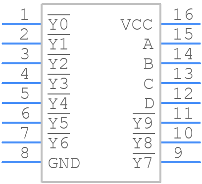 TC74HC42AF - Toshiba - PCB symbol