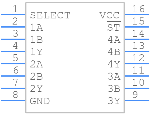 TC74LCX157F - Toshiba - PCB symbol