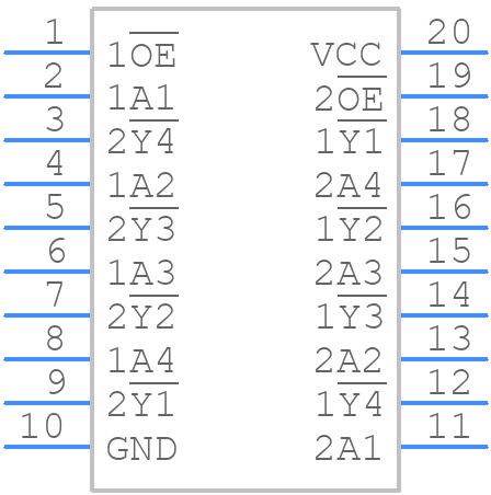 TC74LCX240F - Toshiba - PCB symbol