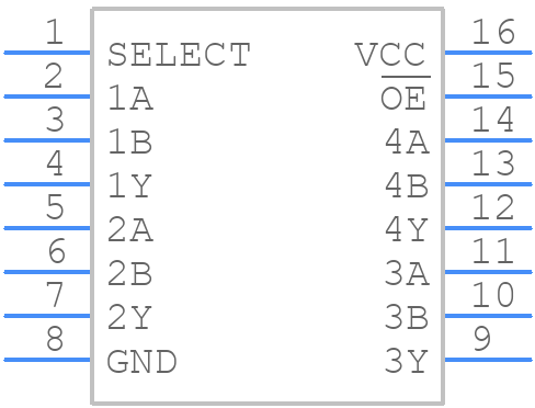 TC74LCX257F - Toshiba - PCB symbol