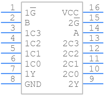 TC74VHC153FK - Toshiba - PCB symbol