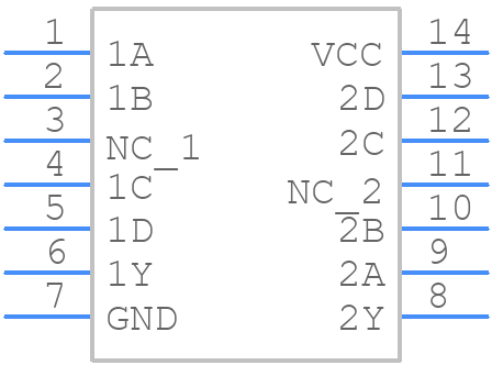 TC74VHC21F - Toshiba - PCB symbol