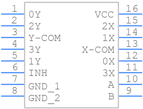 TC74VHC4052AF - Toshiba - PCB symbol