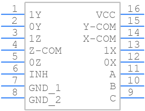 TC74VHC4053AF - Toshiba - PCB symbol