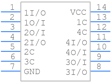 TC74VHC4066AF - Toshiba - PCB symbol