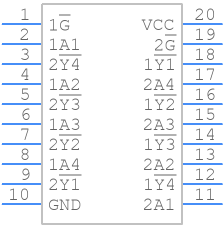 TC74VHCT240AF - Toshiba - PCB symbol