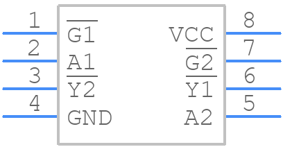 TC7WT240FU - Toshiba - PCB symbol
