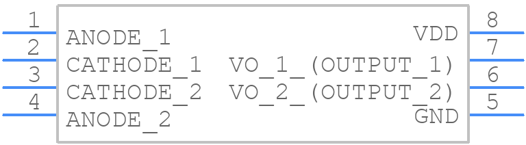 TLP2261 - Toshiba - PCB symbol