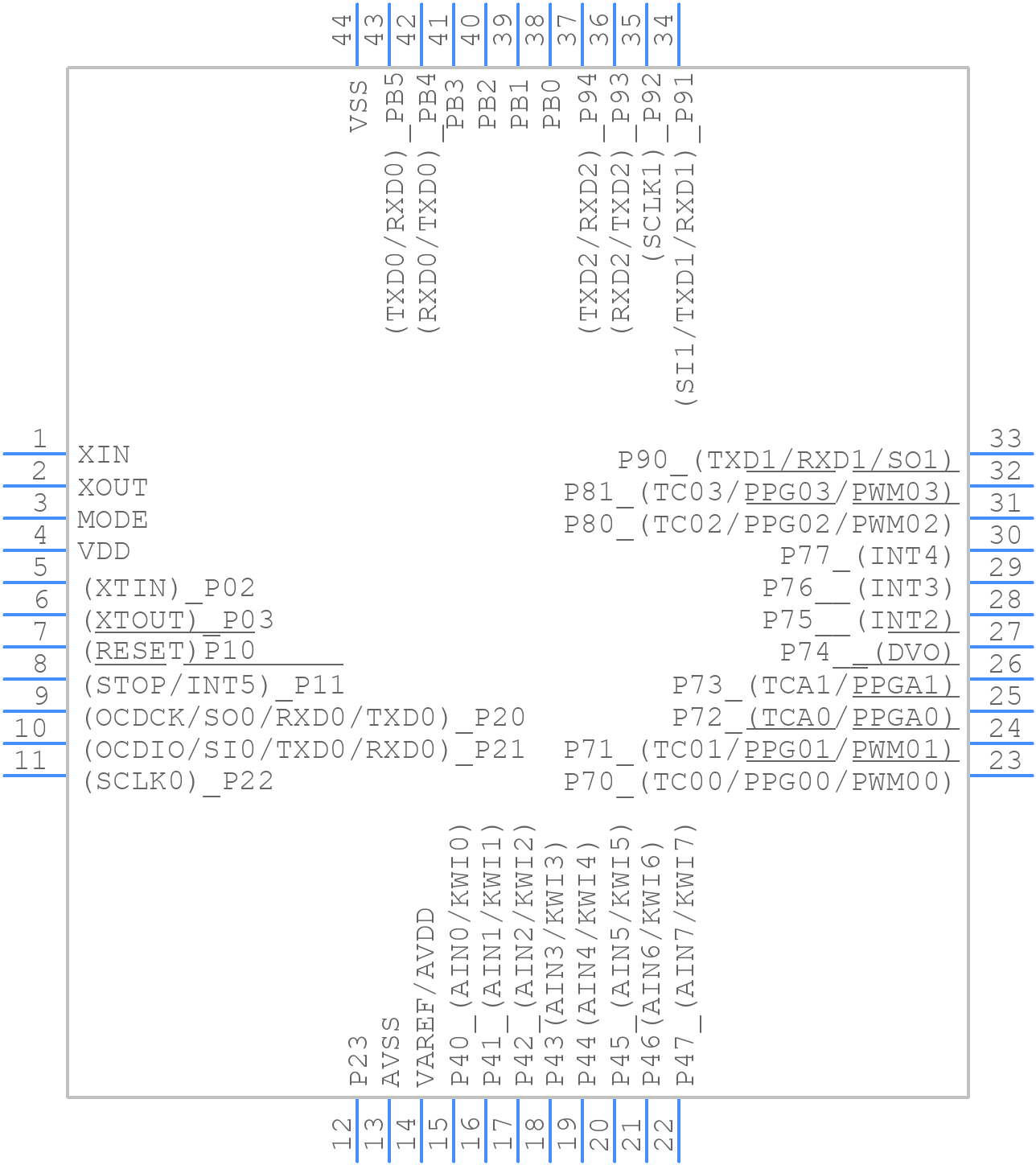 TMP89FS62BUG - Toshiba - PCB symbol