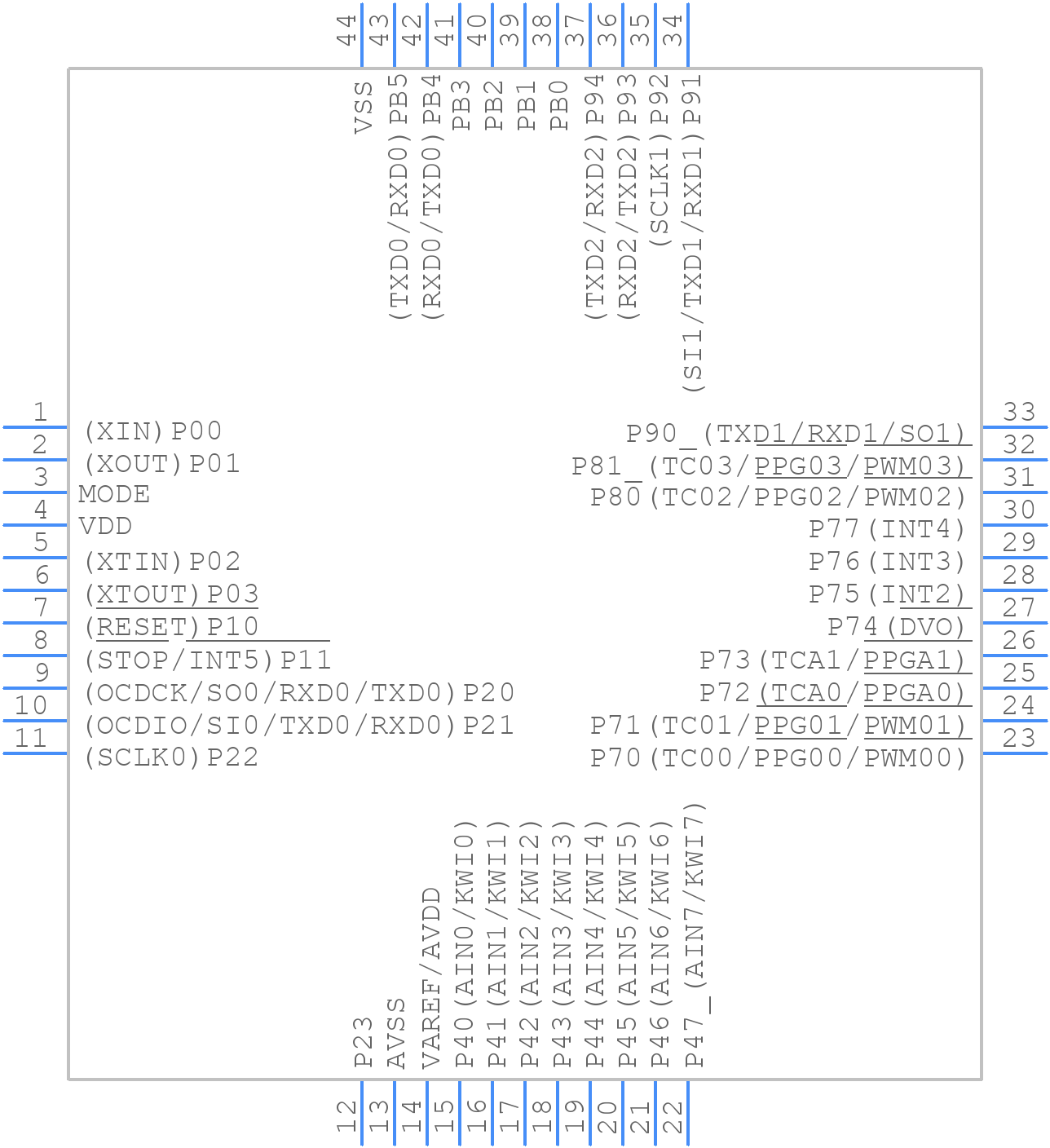 TMP89FS62VUG - Toshiba - PCB symbol