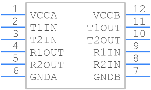 MAX33251EELC+ - Analog Devices - PCB symbol