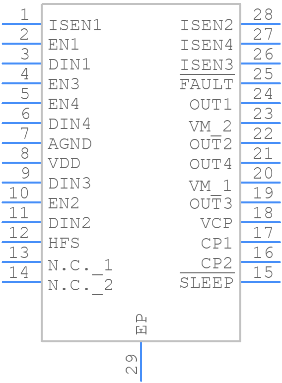 MAX22213AUI+ - Analog Devices - PCB symbol