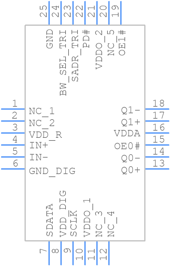 PI6CB33201 - Diodes Incorporated - PCB symbol