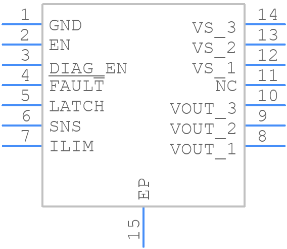 TPS1HTC100QPWPRQ1 - Texas Instruments - PCB symbol
