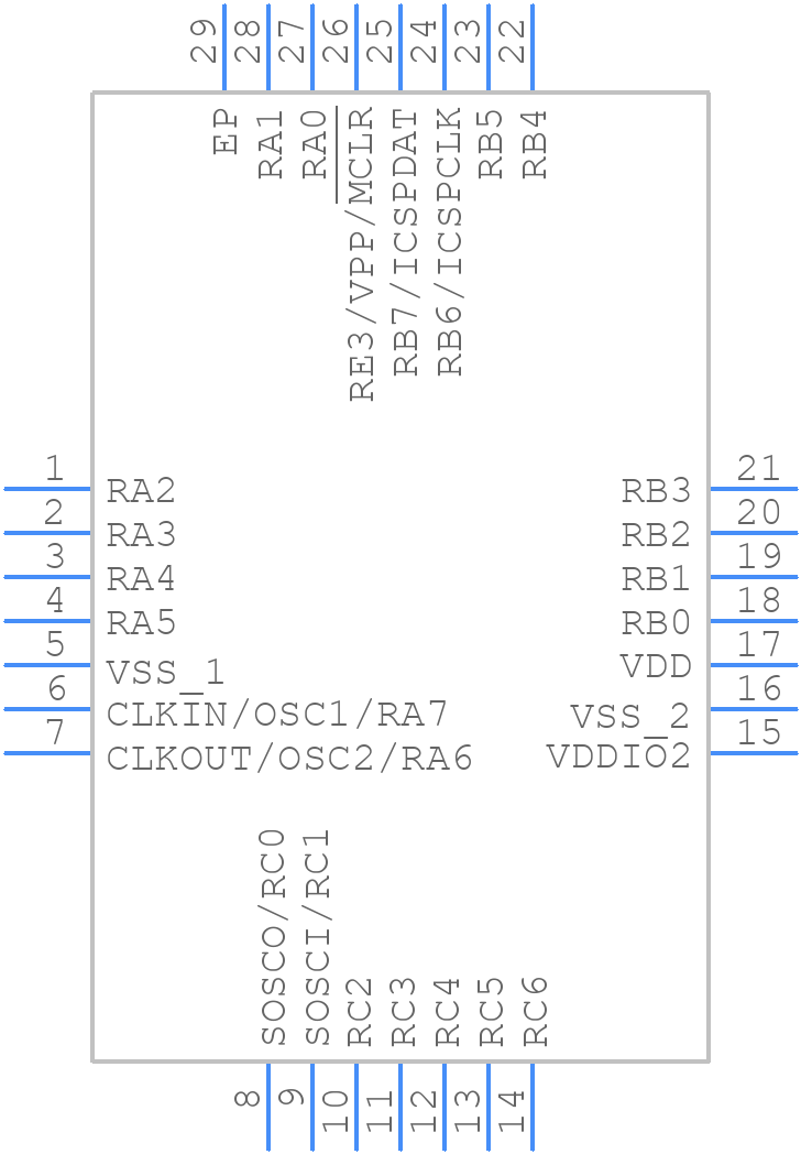PIC18F26Q24T-I/STX - Microchip - PCB symbol