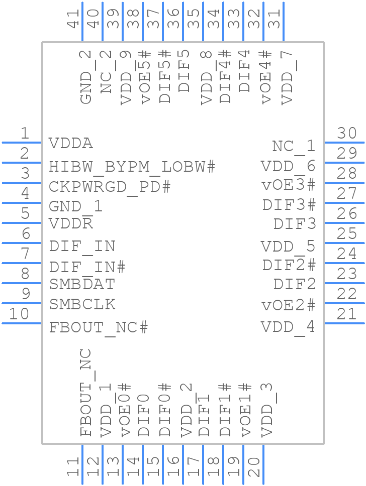 9ZXL0631EKILF - Renesas Electronics - PCB symbol