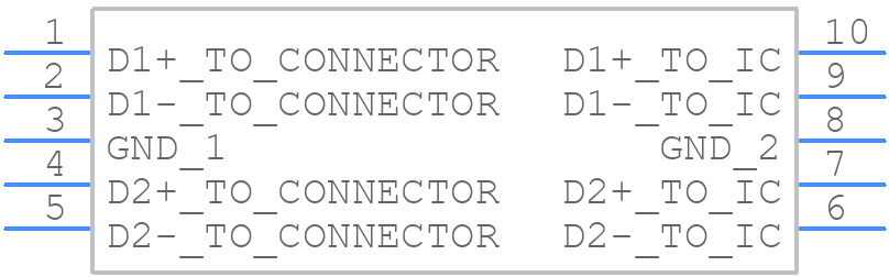 ECMF4-2450A60N10 - STMicroelectronics - PCB symbol