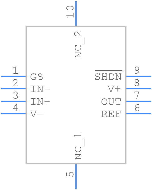 INA351ABSIRUGR - Texas Instruments - PCB symbol