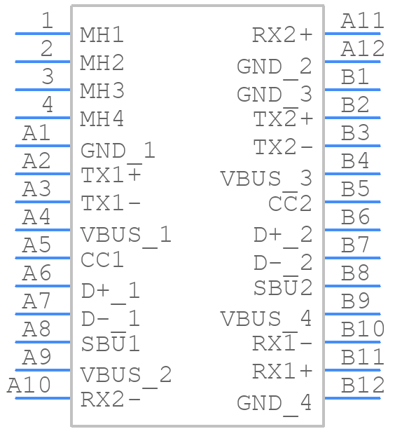 UC-00PFFT-QF7001 - Amphenol - PCB symbol