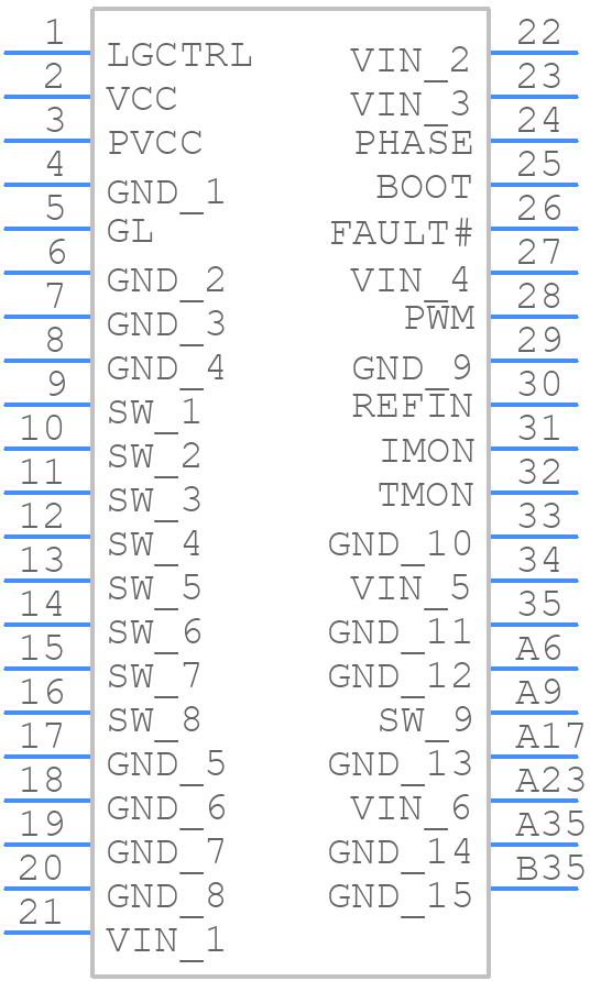 SIC645ER-T1-GE3 - Vishay - PCB symbol