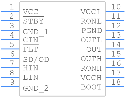 STDRIVEG611QTR - STMicroelectronics - PCB symbol