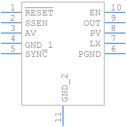 MAX20074ATBD/V+T - Analog Devices - PCB symbol