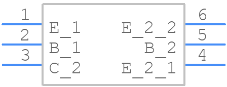 MMDT2222ATB6-AU - PANJIT - PCB symbol