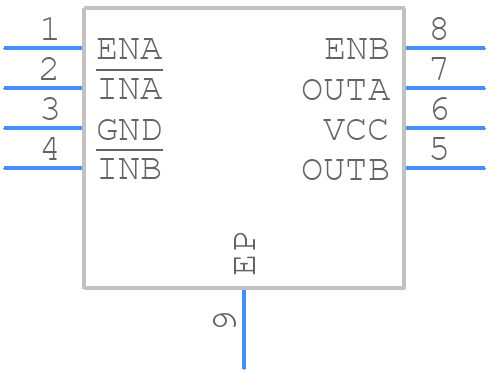 IX4341UETR - LITTELFUSE - PCB symbol