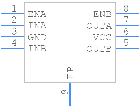 IX4342UETR - LITTELFUSE - PCB symbol