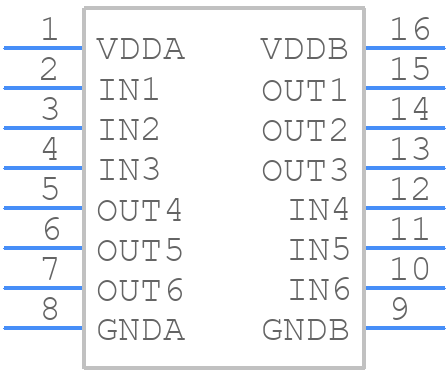 MAX22663FAWE+ - Analog Devices - PCB symbol