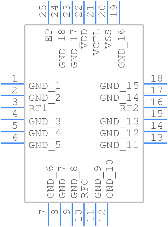 ADRF5162BCPZN-R7 - Analog Devices - PCB symbol