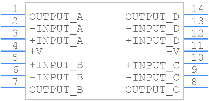OPA4820IDG4 - Texas Instruments - PCB symbol