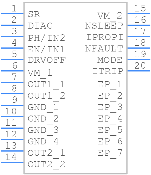 DRV8242HQRHLRQ1 - Texas Instruments - PCB symbol