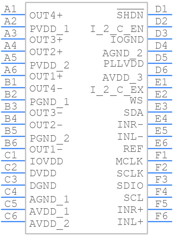 LM48901RLX/NOPB - Texas Instruments - PCB symbol