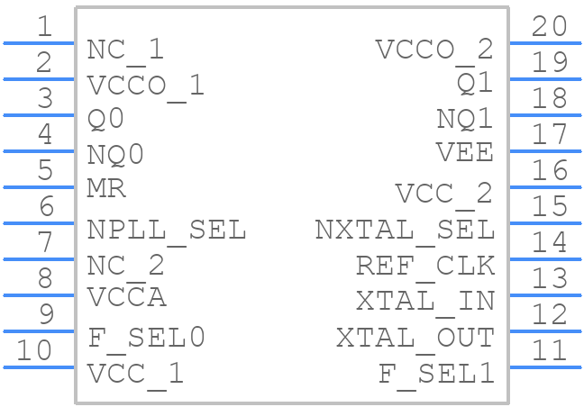 ICS843002AGIT - ICS - PCB symbol