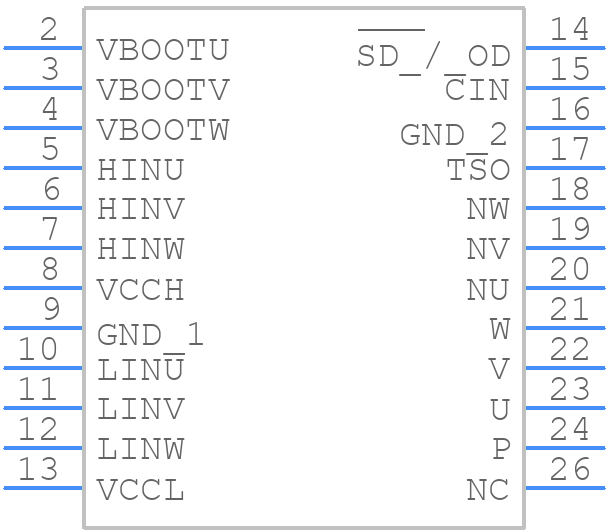 STIB1560DM2-Z - STMicroelectronics - PCB symbol