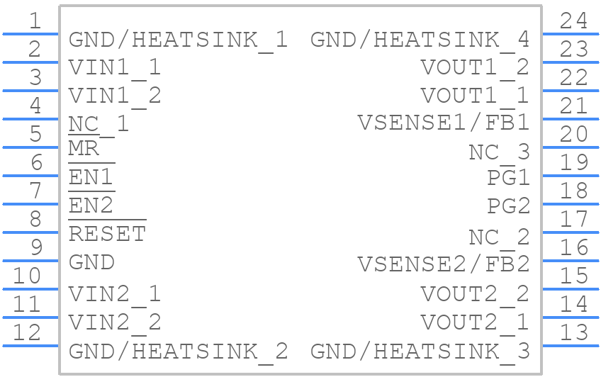 TPS70402PWPR - Texas Instruments - PCB symbol