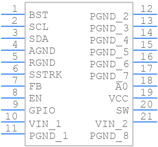 MP8870GL-0001-Z - Monolithic Power Systems (MPS) - PCB symbol