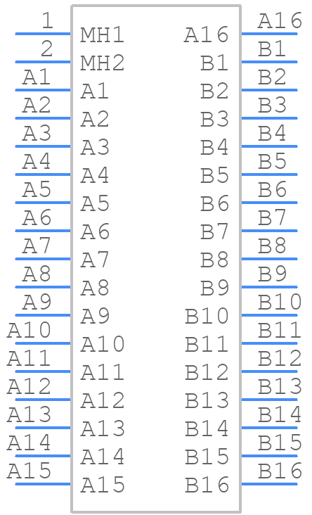 86092325313H55ELF - Amphenol - PCB symbol
