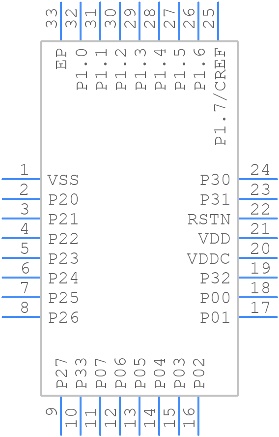 IS31SE5120A-QFLS3-TR - Lumissil Microsystems - PCB symbol