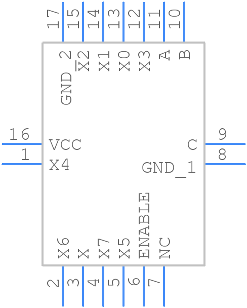 MC74HC4851AMN1TWG-Q - onsemi - PCB symbol