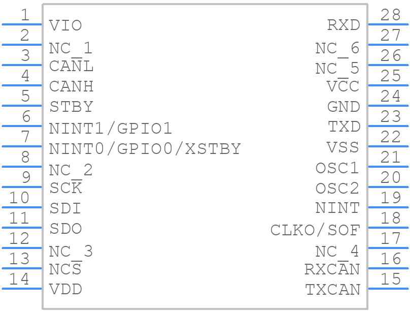 MCP251863T-H/SSVAO - Microchip - PCB symbol