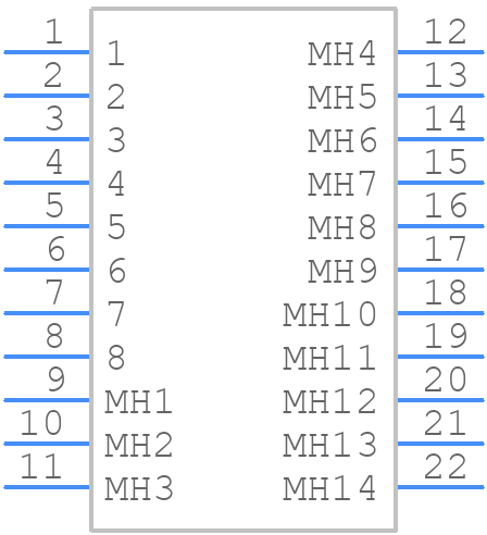 NTHBR22A1111SR - Amphenol Communications Solutions - PCB symbol