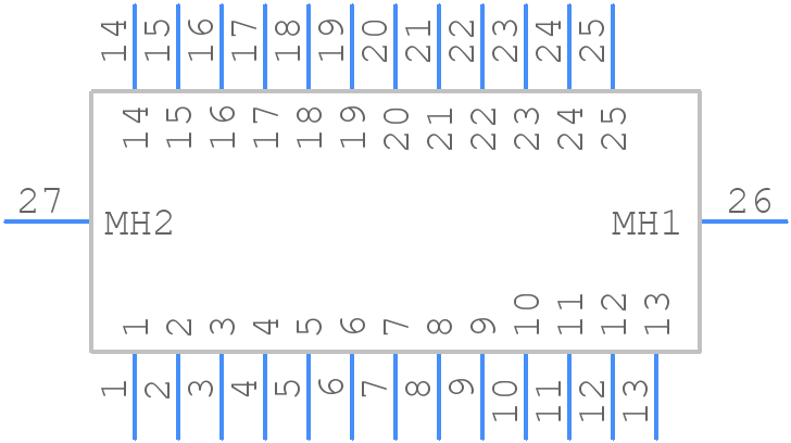 FWDR25S25 - Molex - PCB symbol