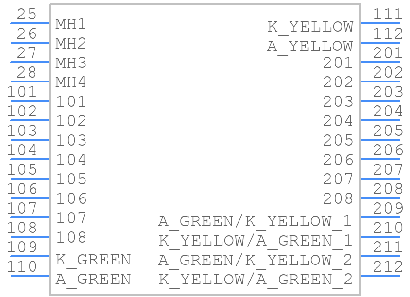 RJSAE5384A2 - Amphenol - PCB symbol