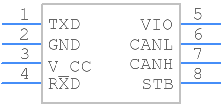 TCAN3403DDFRQ1 - Texas Instruments - PCB symbol