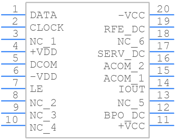 PCM1702U-KE6 - Texas Instruments - PCB symbol